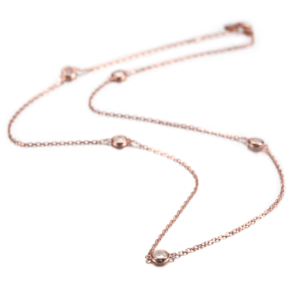 CZ Charm Chain Necklace - SSN142