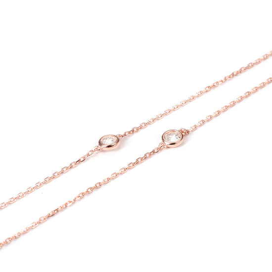 CZ Charm Chain Necklace - SSN142