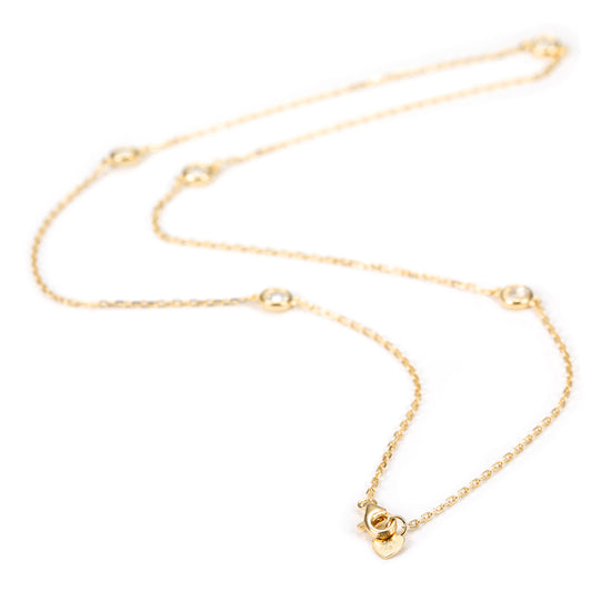 CZ Charm Chain Necklace - SSN142