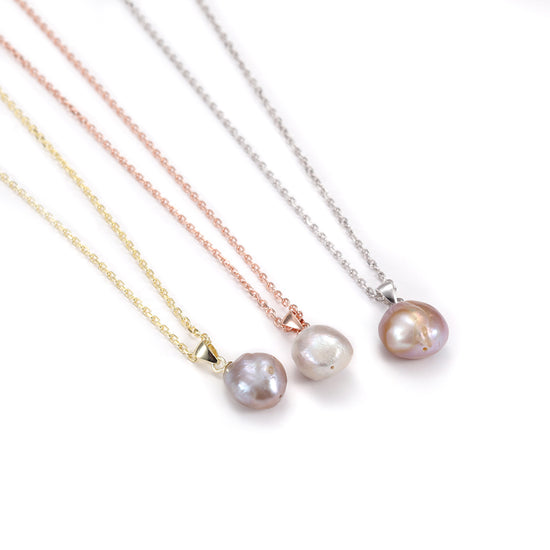 Baclo Pearl Pendant Necklace - SSN145