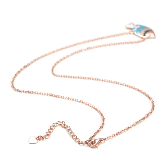 Fish Pendant Rose Gold Necklace -SSN149