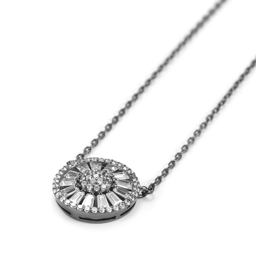 Gold CZ Pendant Necklace - SSN152