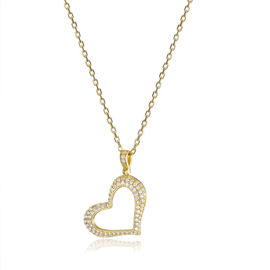 Heart Shape Pendant Necklace - SSN162