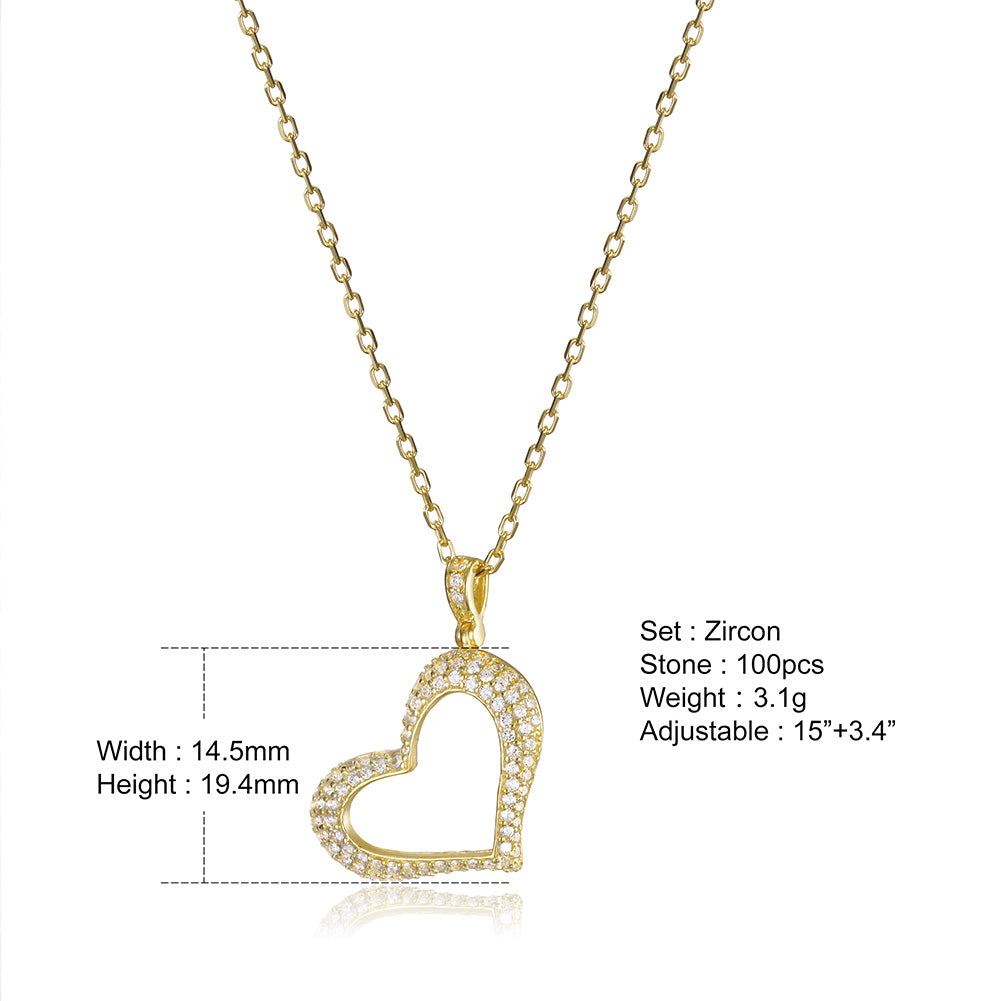 Heart Shape Pendant Necklace - SSN162