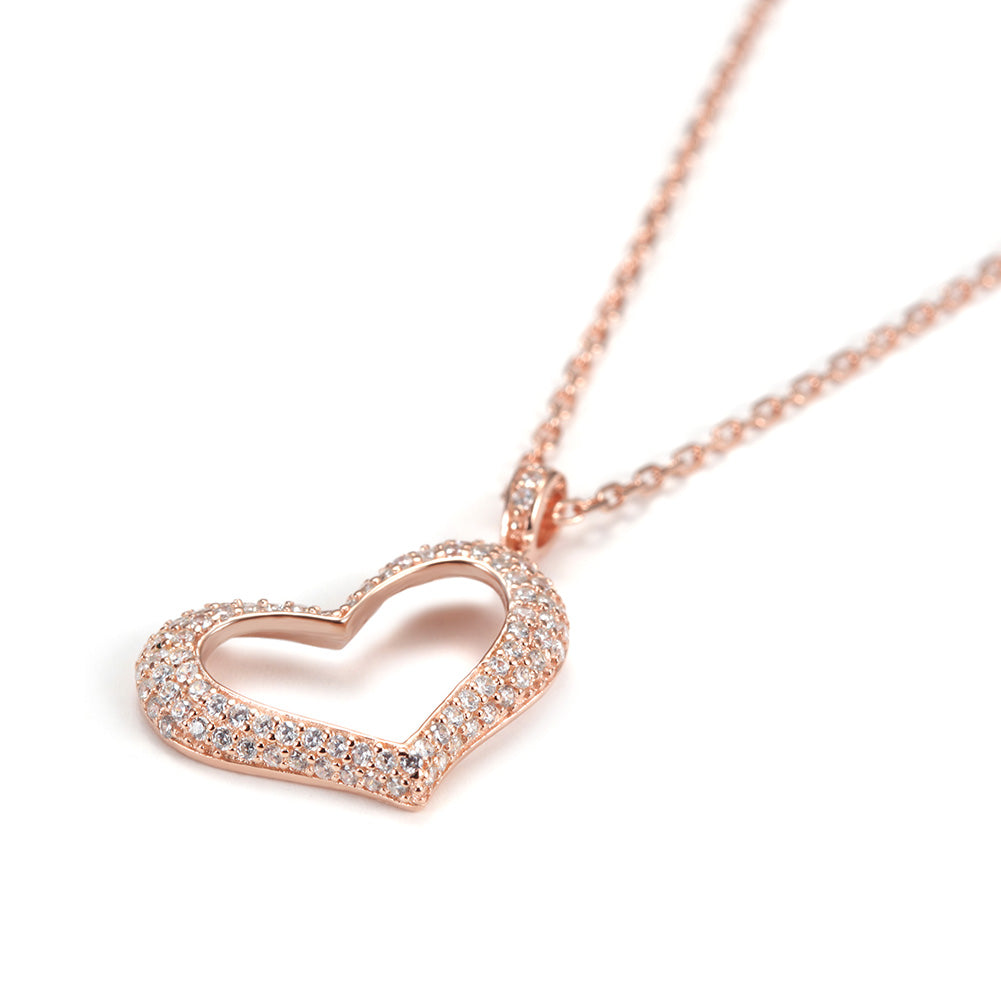 Heart Shape Pendant Necklace - SSN162