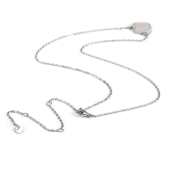 Sterling Silver Flower Shell Pendant Necklace - SSN164