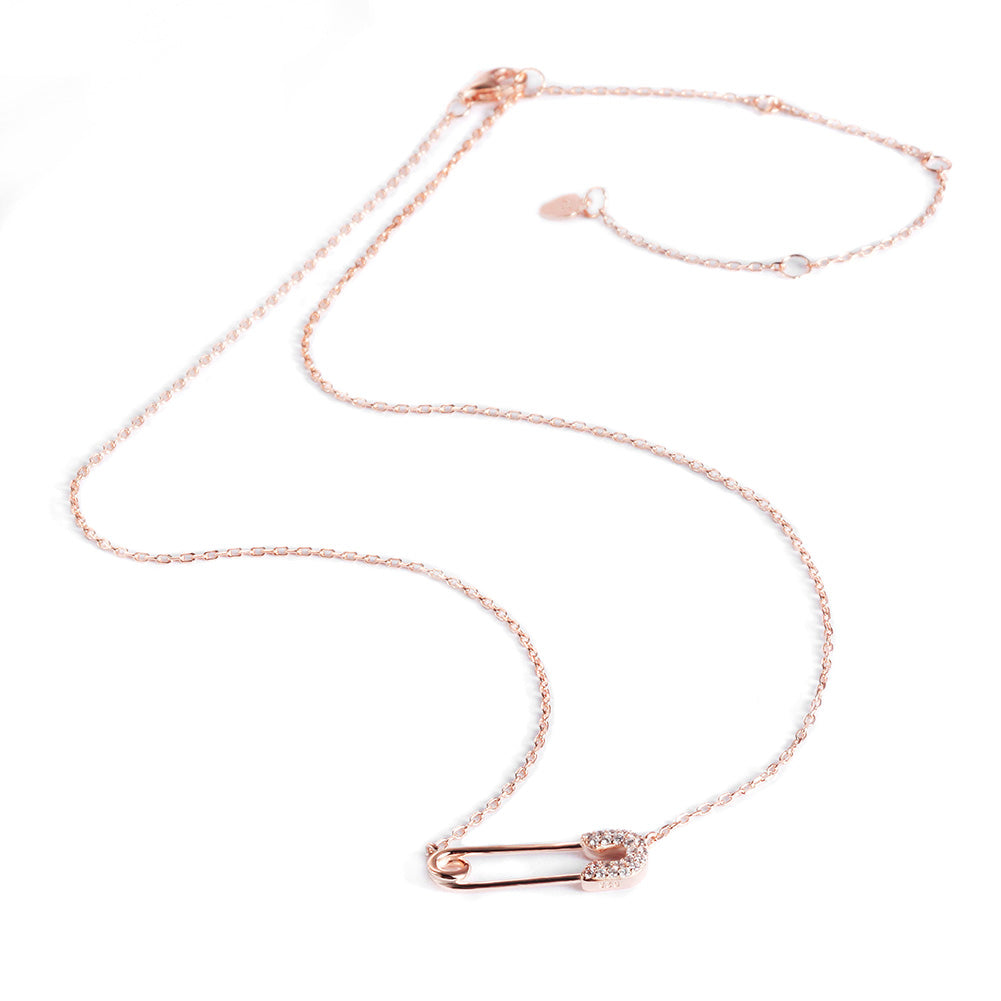 Paper Clip Pendant Necklace SSN176