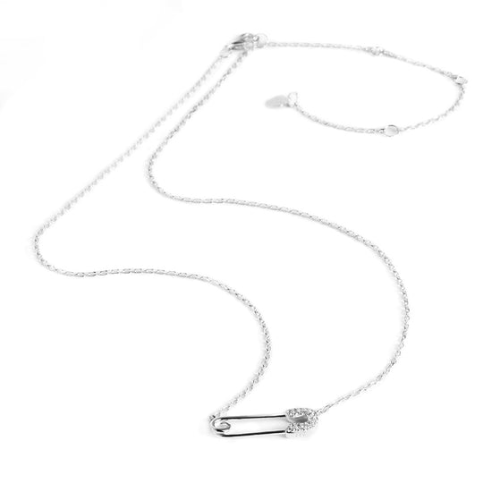 Paper Clip Pendant Necklace SSN176