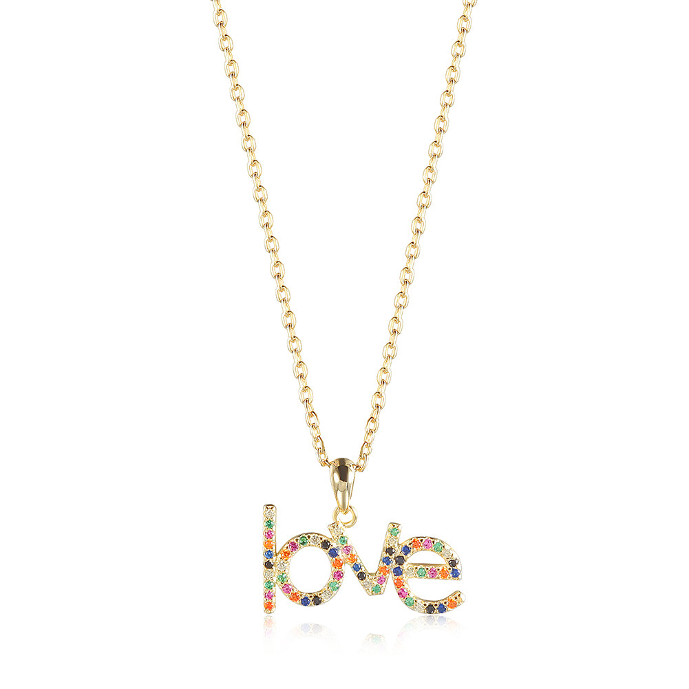 LOVE colored diamond necklace - SSN180