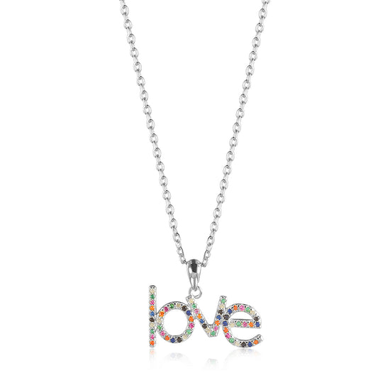 LOVE colored diamond necklace - SSN180