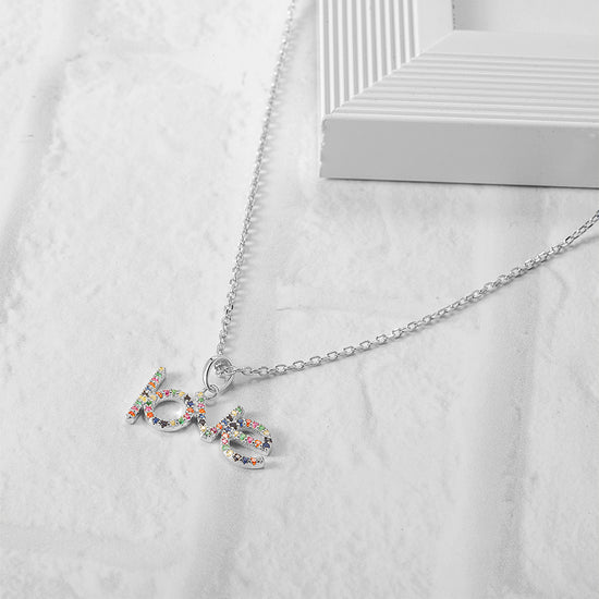 LOVE colored diamond necklace - SSN180