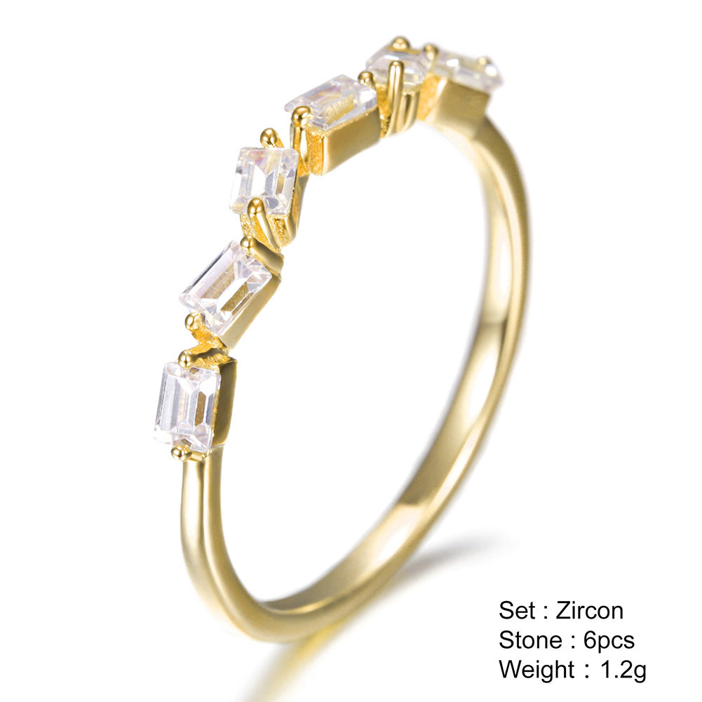 Twisted irregular zircon ring-SSR071