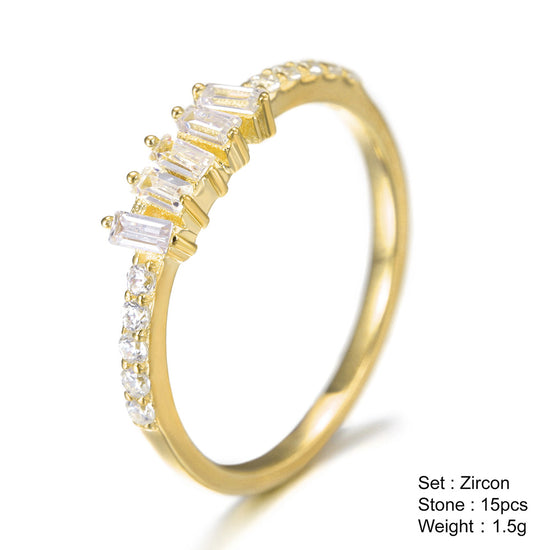 Creative gemstone smooth ring-SSR073