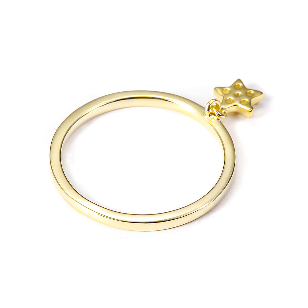 Five pointed star smooth ring-SSR074