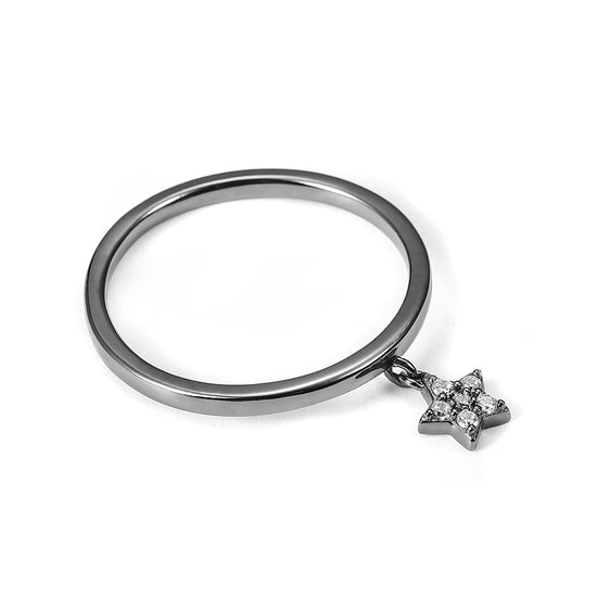 Five pointed star smooth ring-SSR074