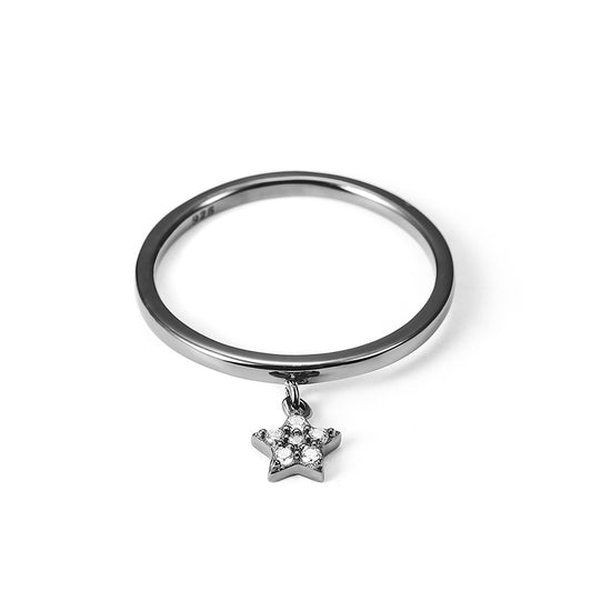 Five pointed star smooth ring-SSR074