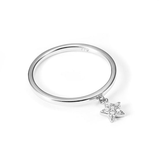 Five pointed star smooth ring-SSR074