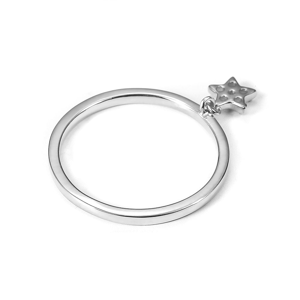 Five pointed star smooth ring-SSR074