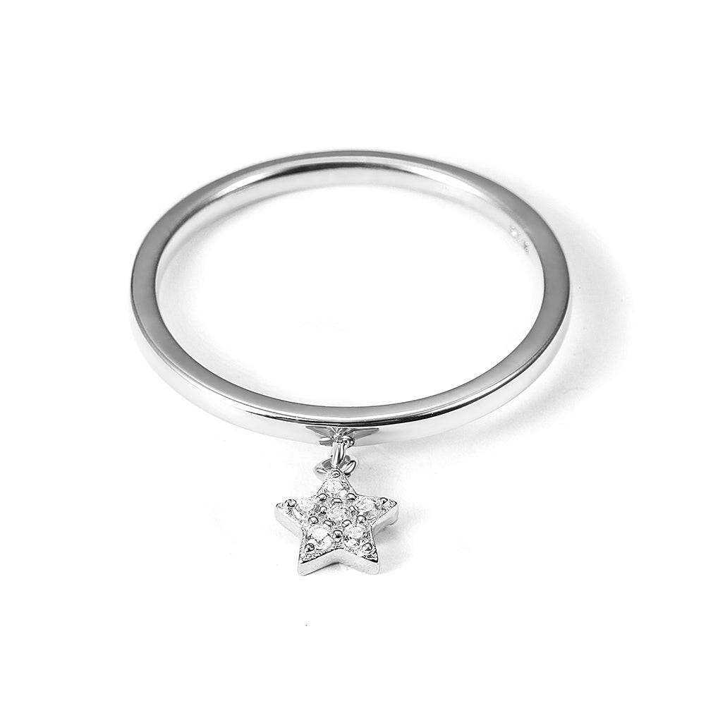 Five pointed star smooth ring-SSR074