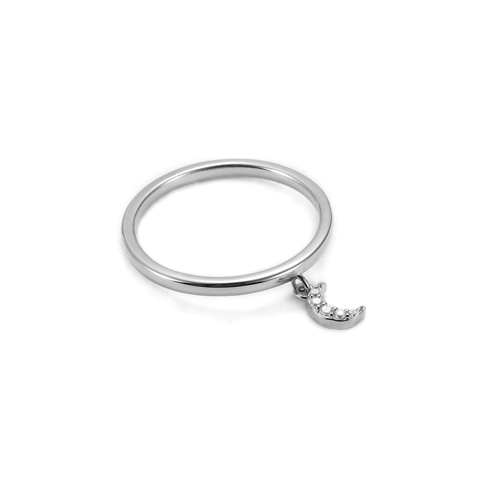 Moon smooth ring-SSR075