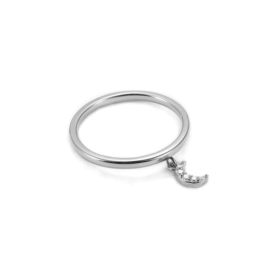 Moon smooth ring-SSR075