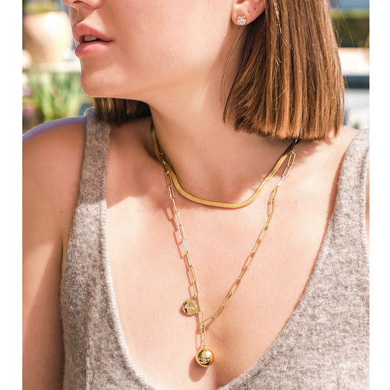 Tiny Double Ball Drop Pendant Necklace - Gold | Konga Online Shopping
