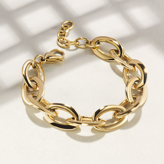 Small Oval Gold Link Bracelet – Ciunofor