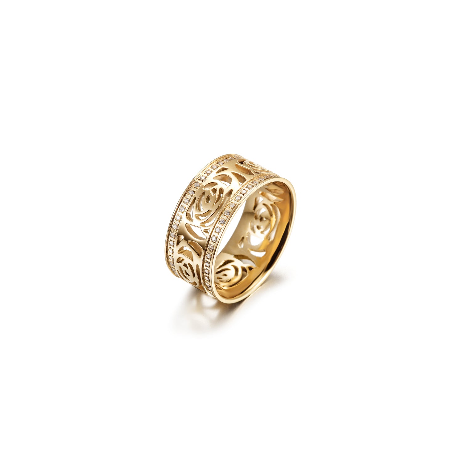 Ciunofor Gold Rings - 14k & 18ct Gold Plated. Wide Band or Stackable ...