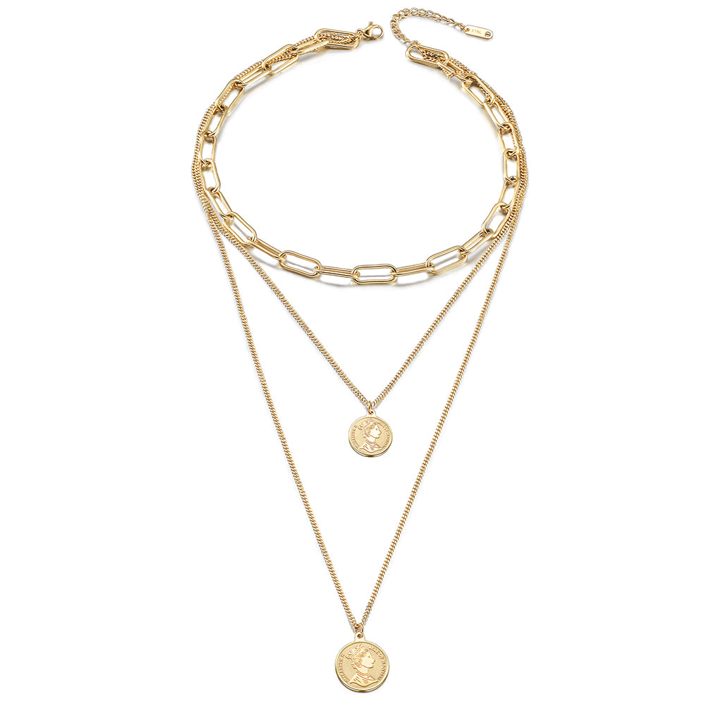 Dainty Triple Layer Necklace Gold-Filled / Small (See Sizing)
